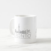 Toronto Stylized Skyline Coffee Mok (Voorkant links)