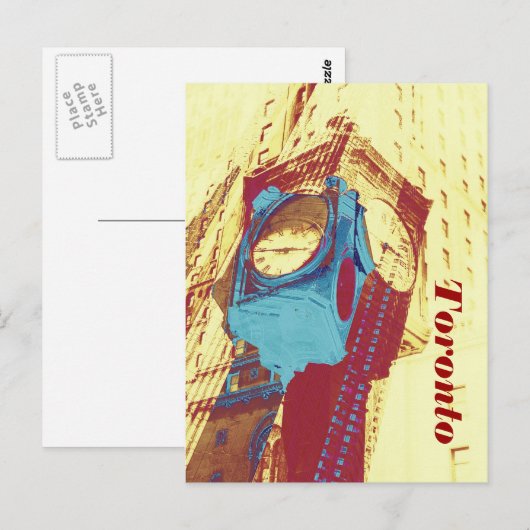 toronto time - old closca by Union station Briefkaart (Voorkant / Achterkant)