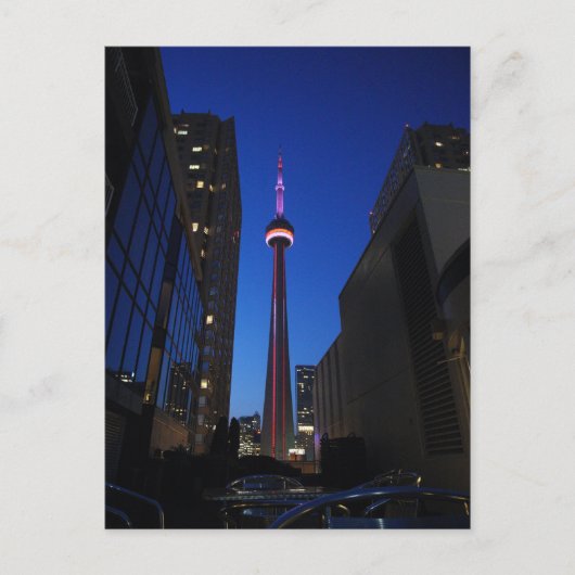 Toronto Tower Night Briefkaart (Voorkant)