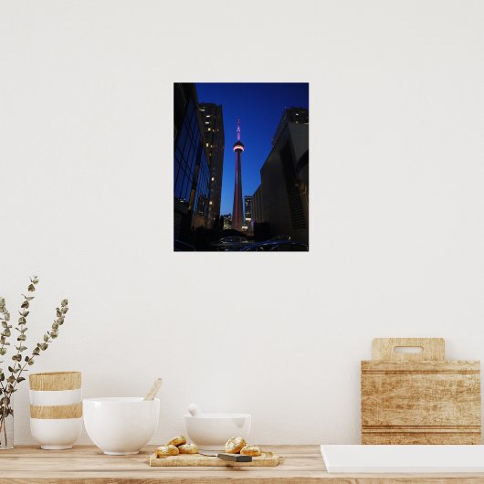 Toronto Tower Night Poster (Keuken)