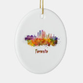 Toronto V2 skyline in waterverf Keramisch Ornament (Rechts)