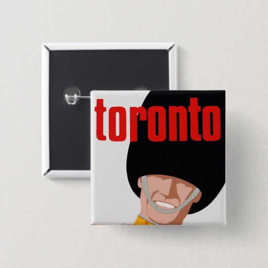 Toronto Vierkante Button 5,1 Cm (Voorkant /achterkant)