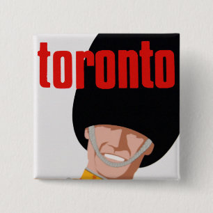 Toronto Vierkante Button 5,1 Cm