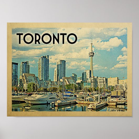 Toronto Vintage Travel Poster (Voorkant)