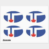 toronto vlag canada ovale sticker (Vel)