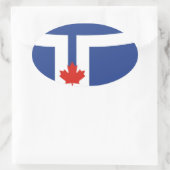 toronto vlag canada ovale sticker (Tas)