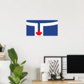 Toronto vlag canada-symbool poster (Thuiskantoor)