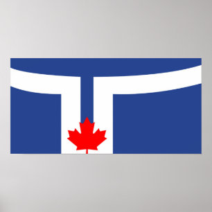 Toronto vlag canada-symbool poster