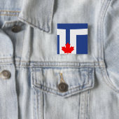 Toronto vlag canada-symbool vierkante button 5,1 cm (In situ)