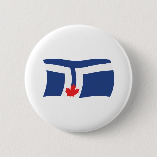 Toronto Vlag Knop Ronde Button 5,7 Cm (Voorkant)