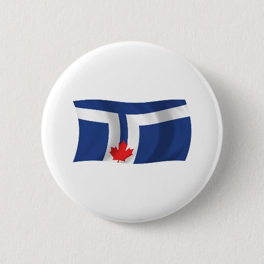 Toronto Vlag Knop Ronde Button 5,7 Cm (Voorkant)