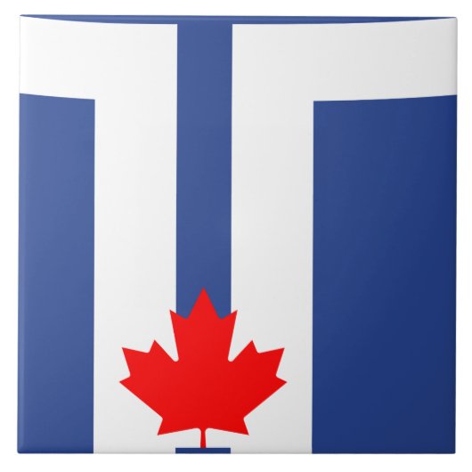 Toronto Vlag Tegel Tegeltje (Voorkant)