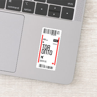 Toronto Vlucht ticket instapkaart reizen Canada Sticker