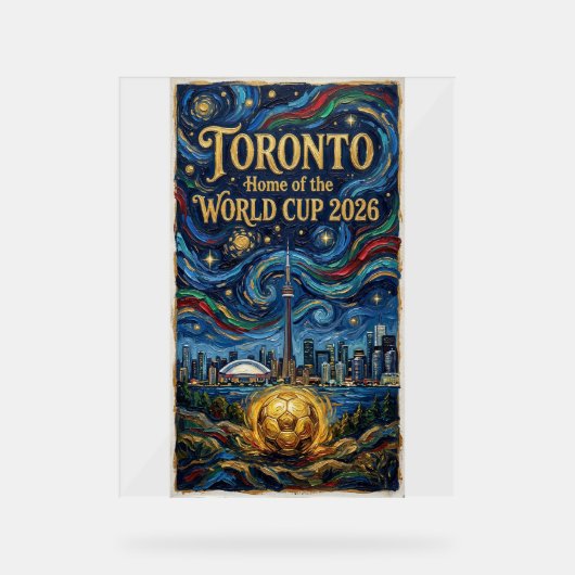Toronto Voetbal Kunst 2026 Stadionontwerp Acryl Bord (Voorkant)