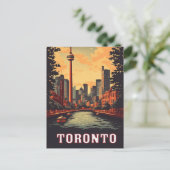 Toronto Waterfront en CN Tower Silhouet Briefkaart (Staand voorkant)