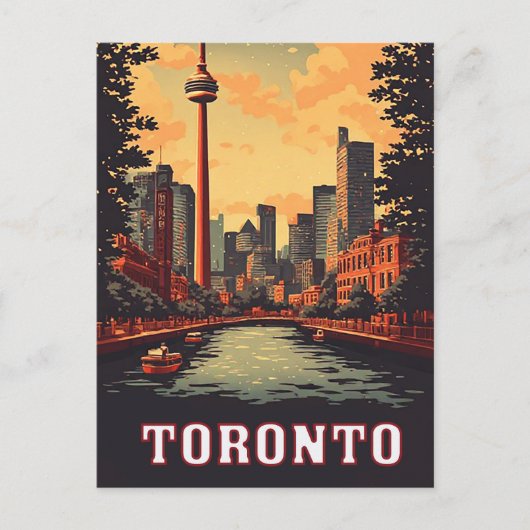 Toronto Waterfront en CN Tower Silhouet Briefkaart (Voorkant)