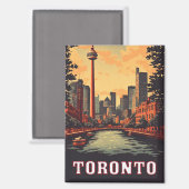 Toronto Waterfront en CN Tower Silhouet Magneet (Voorkant / Achterkant)