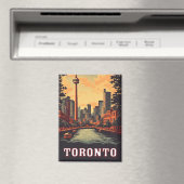 Toronto Waterfront en CN Tower Silhouet Magneet (Insitu (Vaatwasser))