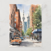 Toronto waterverf kunst briefkaart (Voorkant)