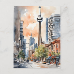 Toronto waterverf kunst briefkaart
