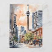 Toronto waterverf kunst briefkaart (Voorkant)