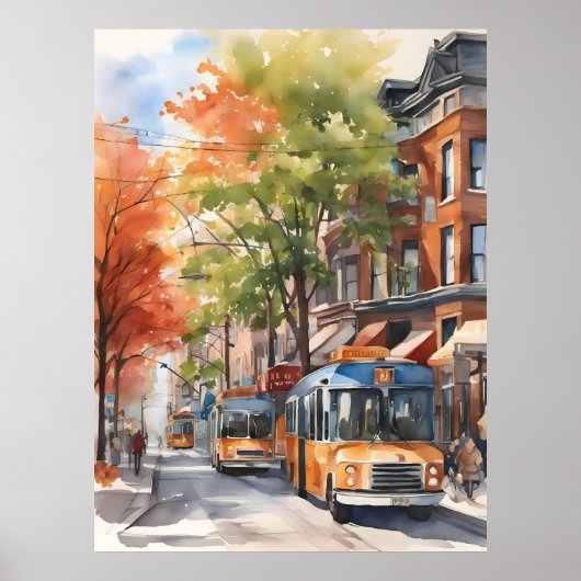 Toronto waterverf kunst poster (Voorkant)