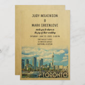 Toronto Wedding Invitation  Canada Kaart (Voorkant / Achterkant)