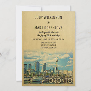 Toronto Wedding Invitation  Canada Kaart