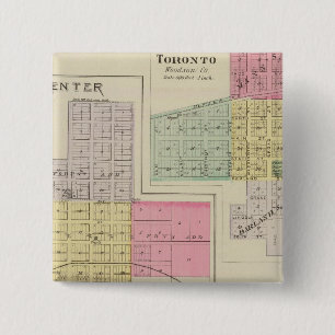 Toronto, Woodson County, Kansas Vierkante Button 5,1 Cm