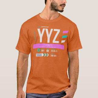 Toronto YYZ Airport Code Bagage Label D T-shirt