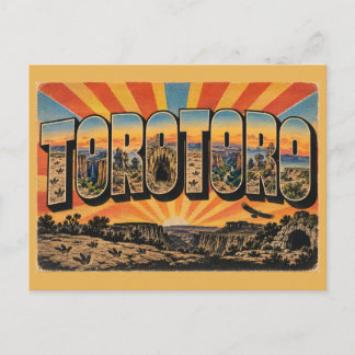 Torotoro Bolivia Dinosauriërs Voetsporen Kloof Kar Briefkaart