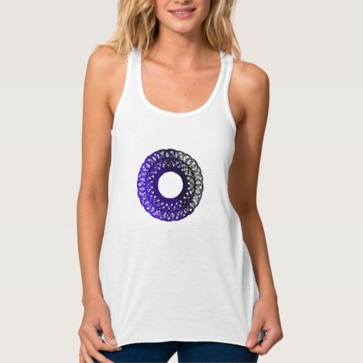 Torpam paarse zwarte tanktop (Voorkant)