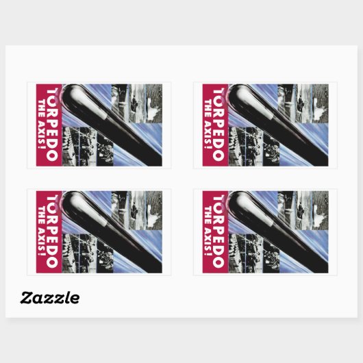 Torpedo de as rechthoekige sticker (Vel)