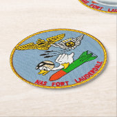 torpedo-eend ronde kartonnen onderzetter (Gebogen)