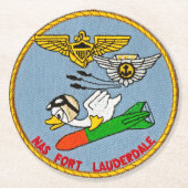 torpedo-eend ronde kartonnen onderzetter (Voorkant)