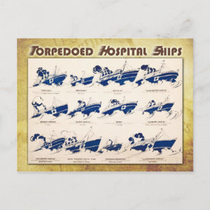 Torpedoed Hospital Ships in WWI Briefkaart