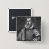 Torquato Tasso Vierkante Button 5,1 Cm (Voorkant /achterkant)