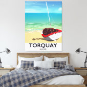 Torquay Devon poster voor het reizen langs de kus Canvas Afdruk (Insitu (Slaapkamer))
