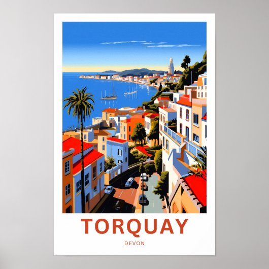 Torquay Devon Reisprint Poster (Voorkant)