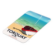 Torquay Devon vintage reisposter aan zee Magneet (Linkerzijde)