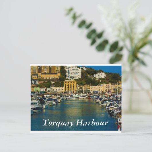 Torquay Harbor briefkaart (Staand voorkant)