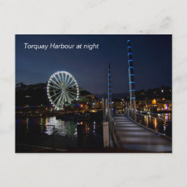 Torquay-haven 's nachts briefkaart