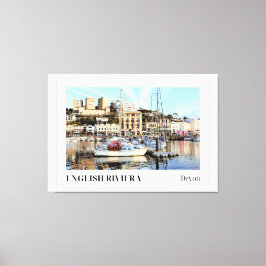 Torquay Marina, Engelse Riviera, Devon Canvas Afdruk