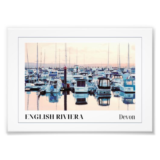 Torquay Marina, Engelse Riviera, Devon Foto Afdruk (Voorkant)