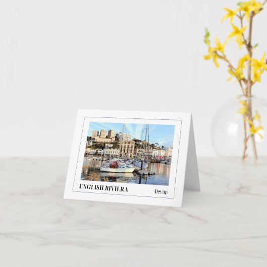 Torquay Marina, Engelse Riviera, Devon Kaart (Gele Bloem)