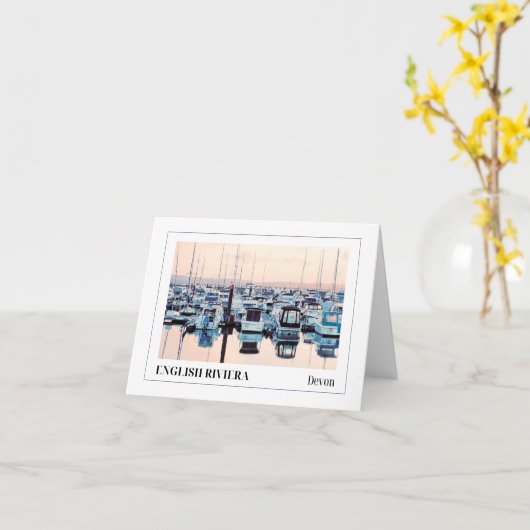 Torquay Marina, Engelse Rivièra, Devon Kaart (Gele Bloem)