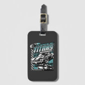 TORQUE TITANS AUTOWORKS - USA LEGEND AUTO'S BAGAGELABEL (Voorkant (verticaal))