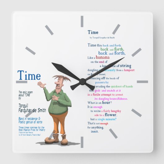 Torquil Farquhar de Smith Clock Vierkante Klok (Voorkant)