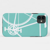 Torquoise Abstract Bicycle iPhone 5 Hoesje (Achterkant (horizontaal))