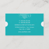 Torquoise Elegant-template voor visitekaartjes (Achterkant)